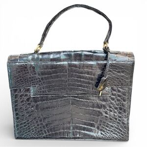 Vintage Exotic Leather Handbag- crocodile